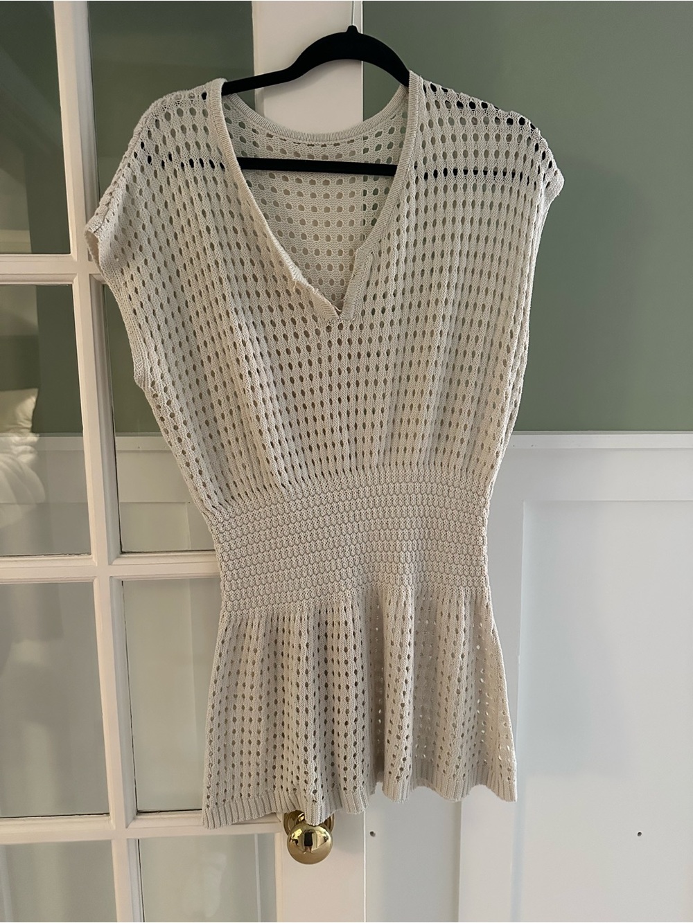 Lightweight Knit Swim Coverup in Cream